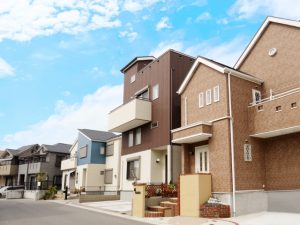 住宅　戸建ての街並み